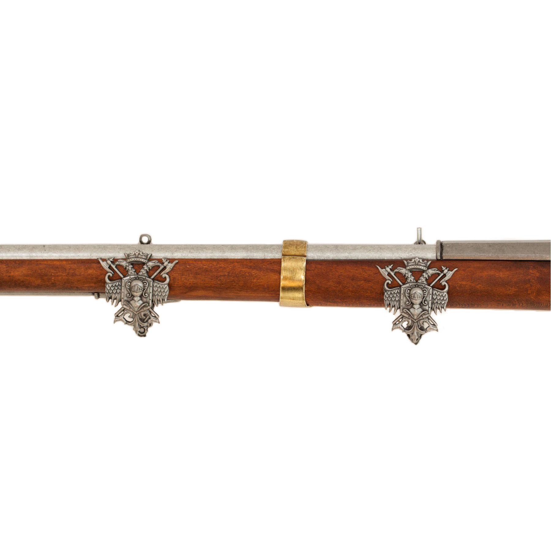 Mosqueton Land Pattern Brown Bess, Inglaterra 1722, fabricado en madera y metal con detalles de latón