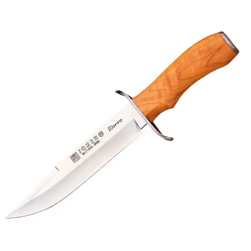 Cuchillo de caza Joker Zorro con puño de madera de olivo y hoja ...