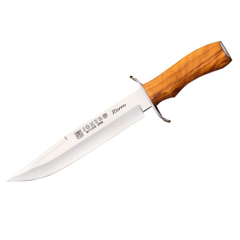 Cuchillo de caza Joker Zorro con puño de madera de olivo y hoja ...