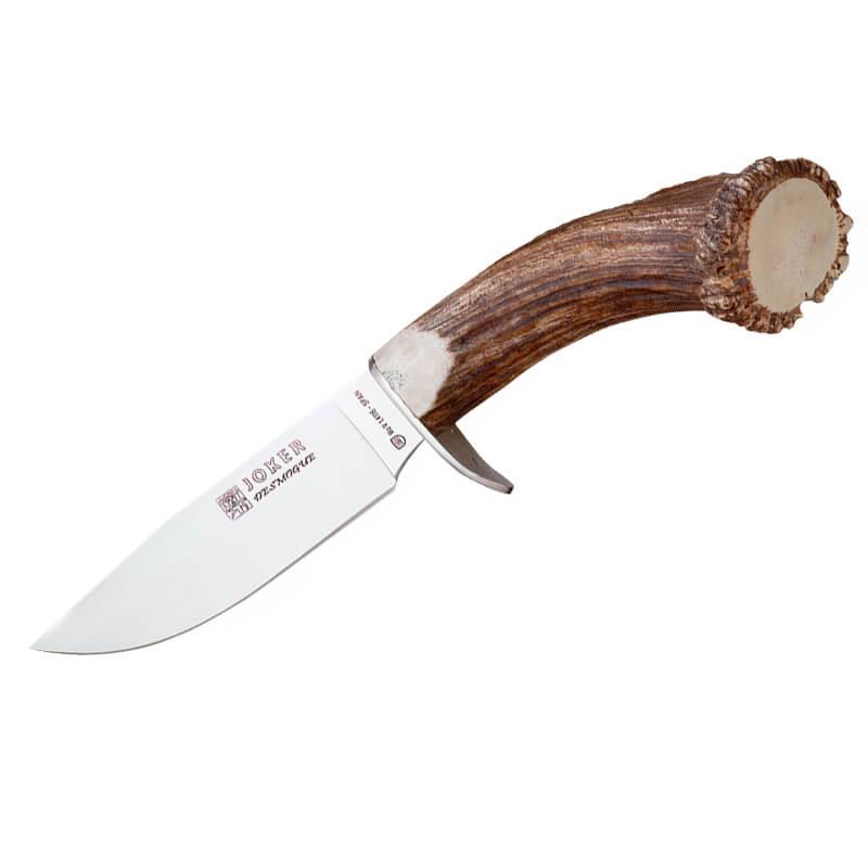 Cuchillo de caza Joker Desmogue con puño de asta de ciervo con r...
