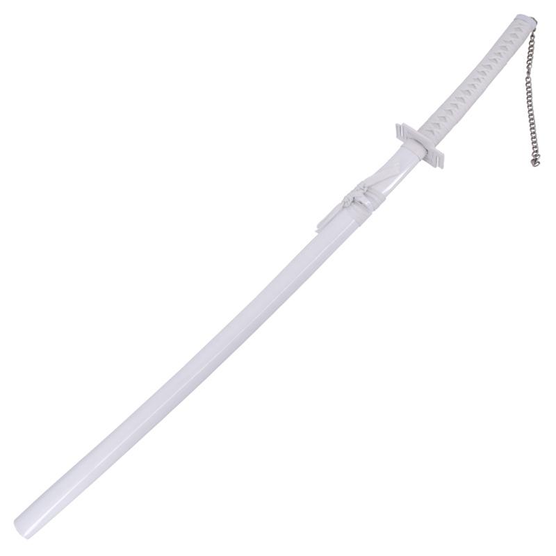 Katana Tensa Zagetsu Hollow Ichigo de Bleach con mango y vaina blancos