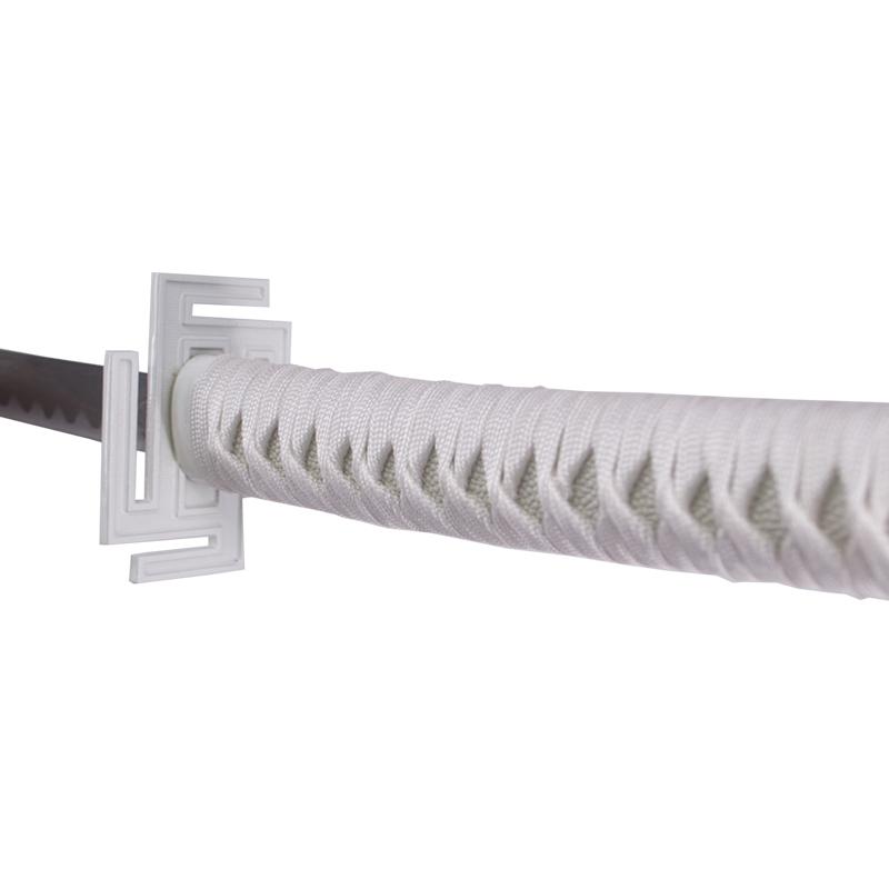 Katana Tensa Zagetsu Hollow Ichigo de Bleach con mango y vaina blancos