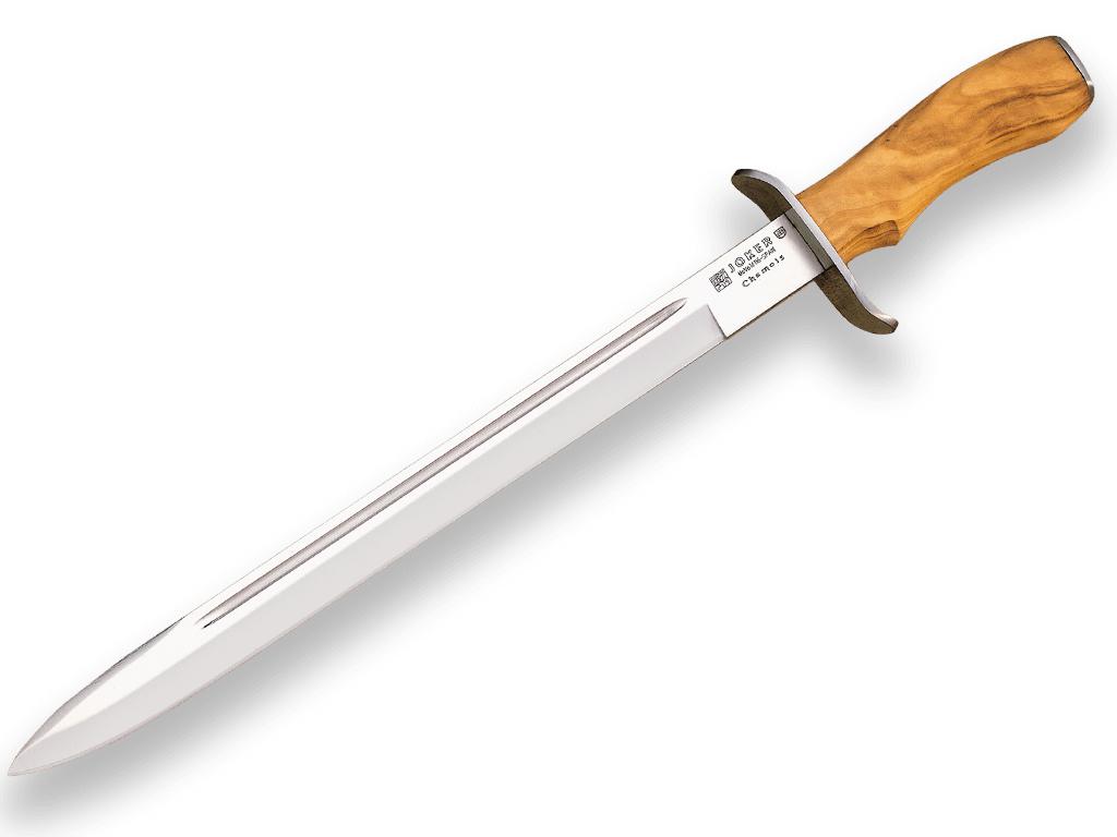 Cuchillo de caza Joker Chamois con puño de madera de olivo y hoj...