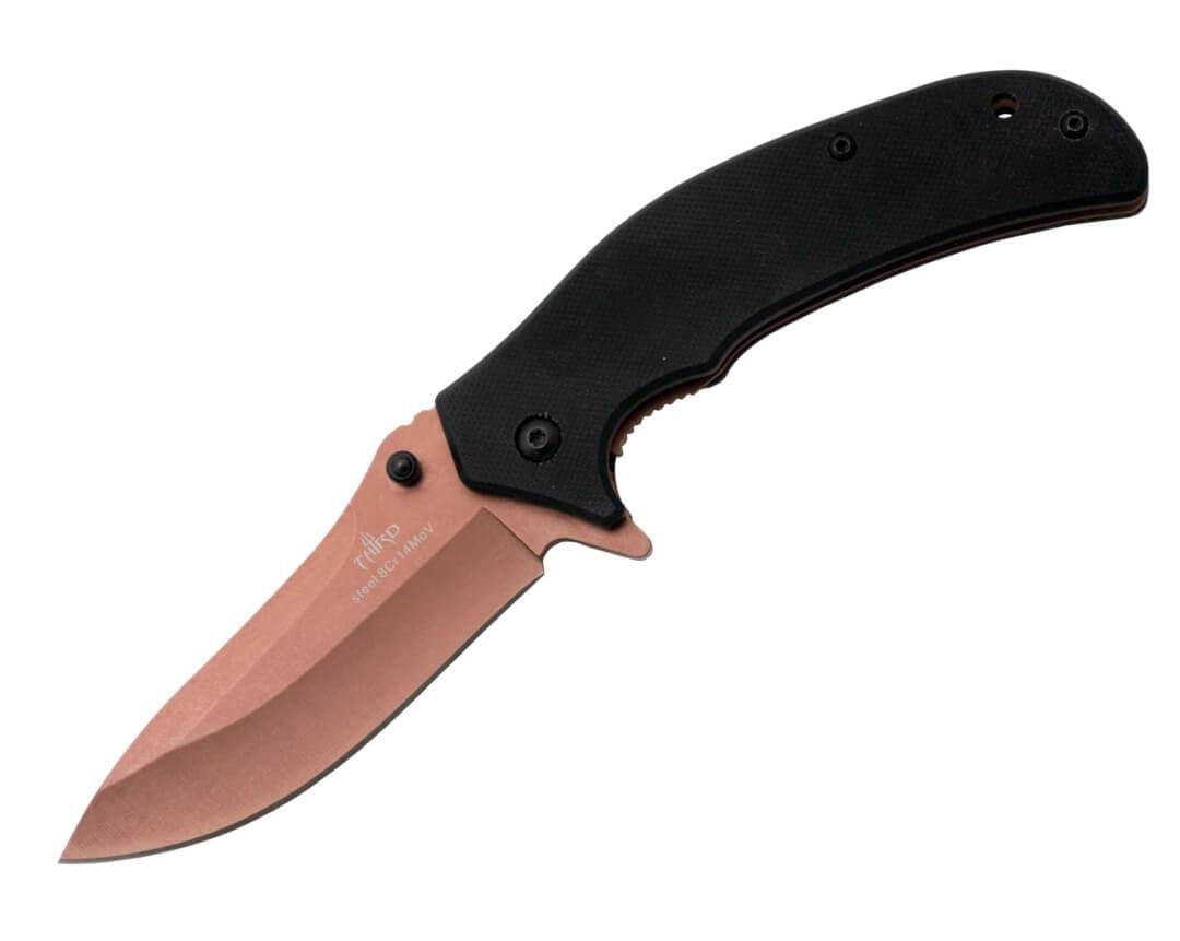 Navaja con mango de G10 negro con apertura asistida
