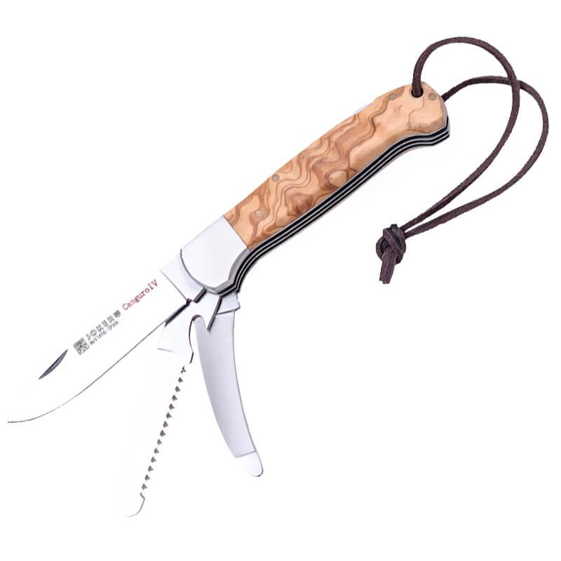 Navaja multiusos Joker Canguro con tres usos y mango de madera de...