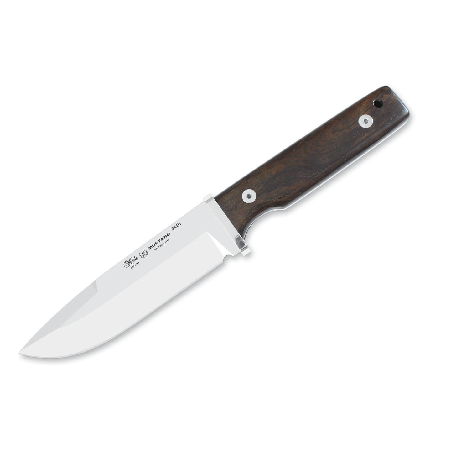 Cuchillo táctico Nieto Mustang Plus con mango de madera de grana...