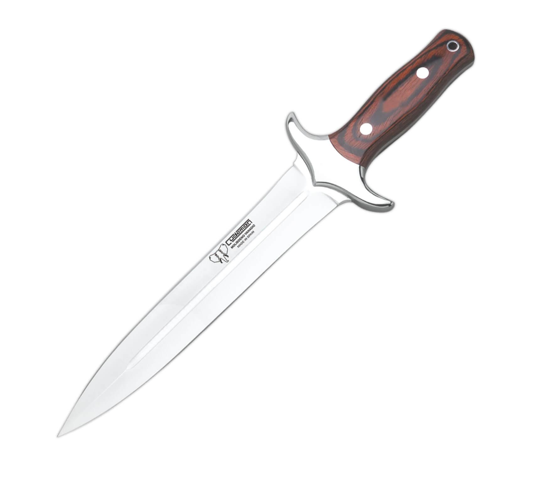 Cuchillo montería Cudeman. Mango de estamina roja. 22,5 cm de ho...