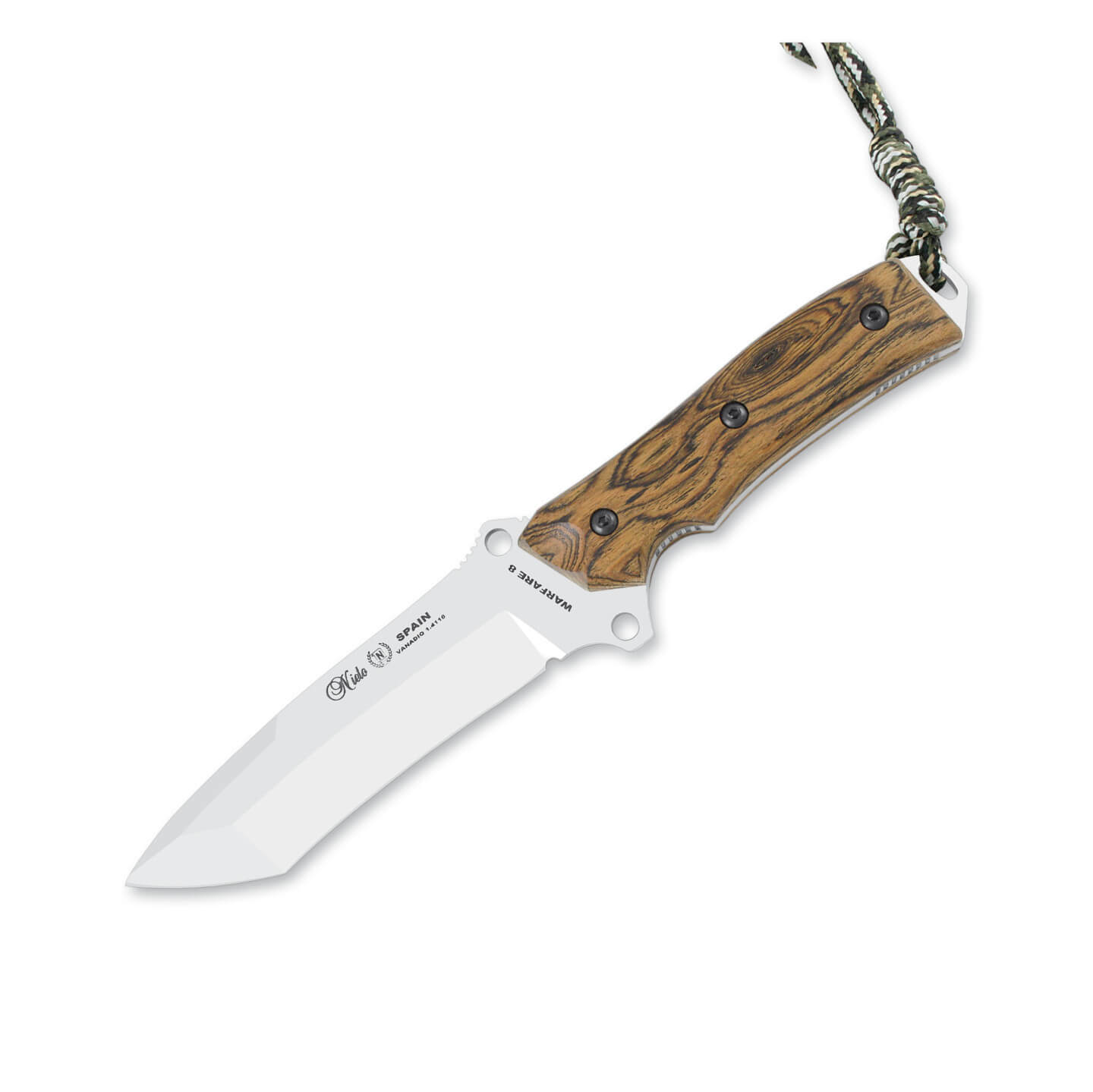 Cuchillo táctico Nieto Warfare con mango de bocote y hoja de 13....