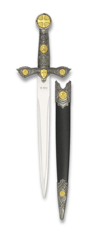 Daga Templaria Albacete Tole10 plata con funda. 