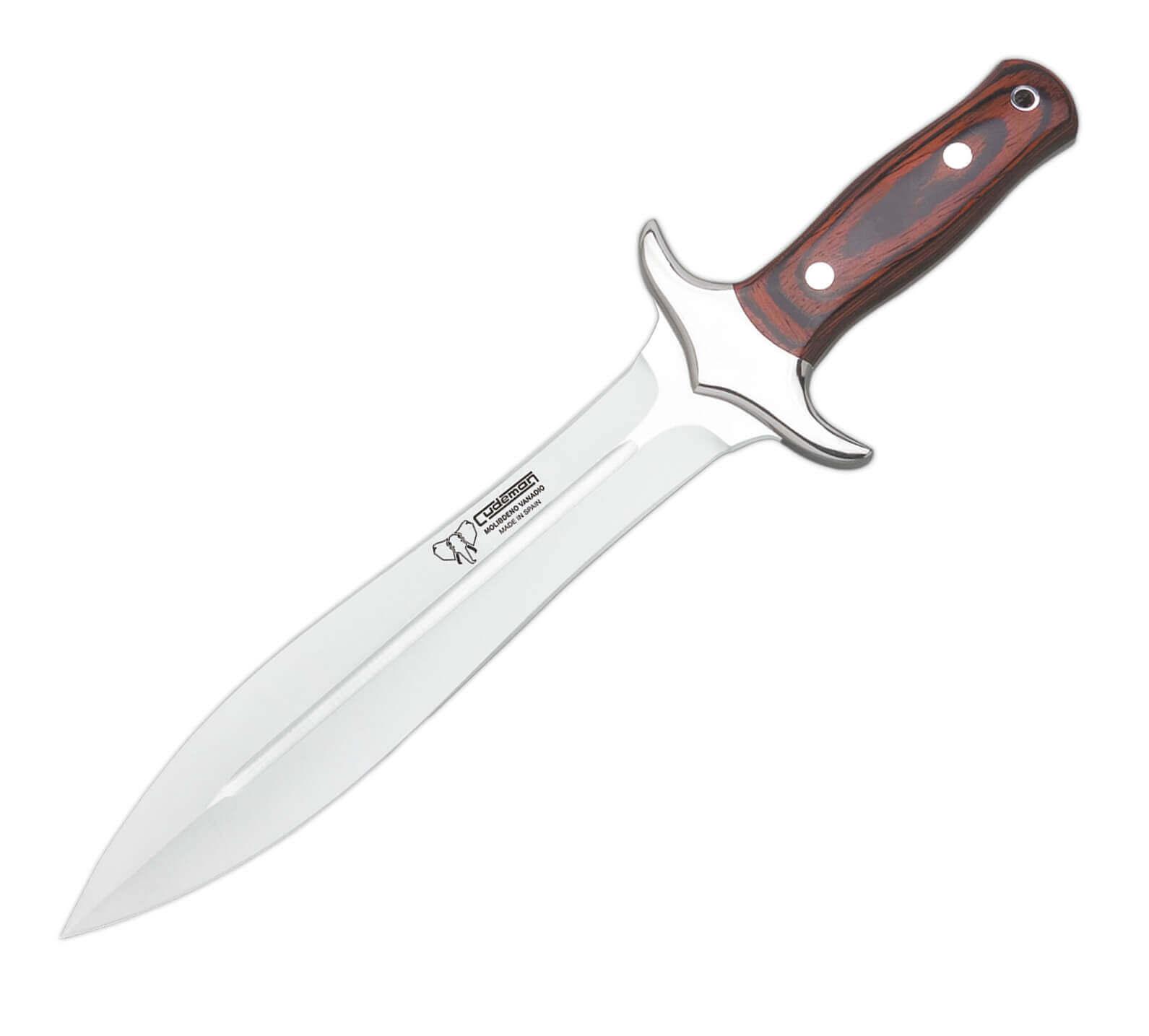 Cuchillo montería Cudeman. Mango estamina roja. 24 cm hoja