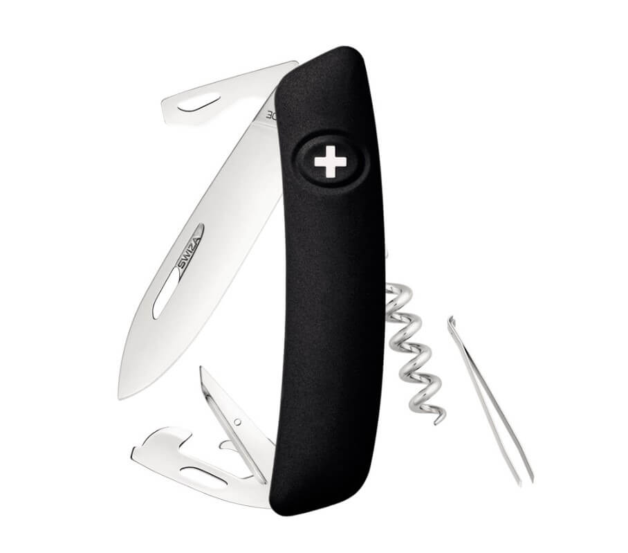 Navaja multiusos Swiza D03 Negra con 11 funciones