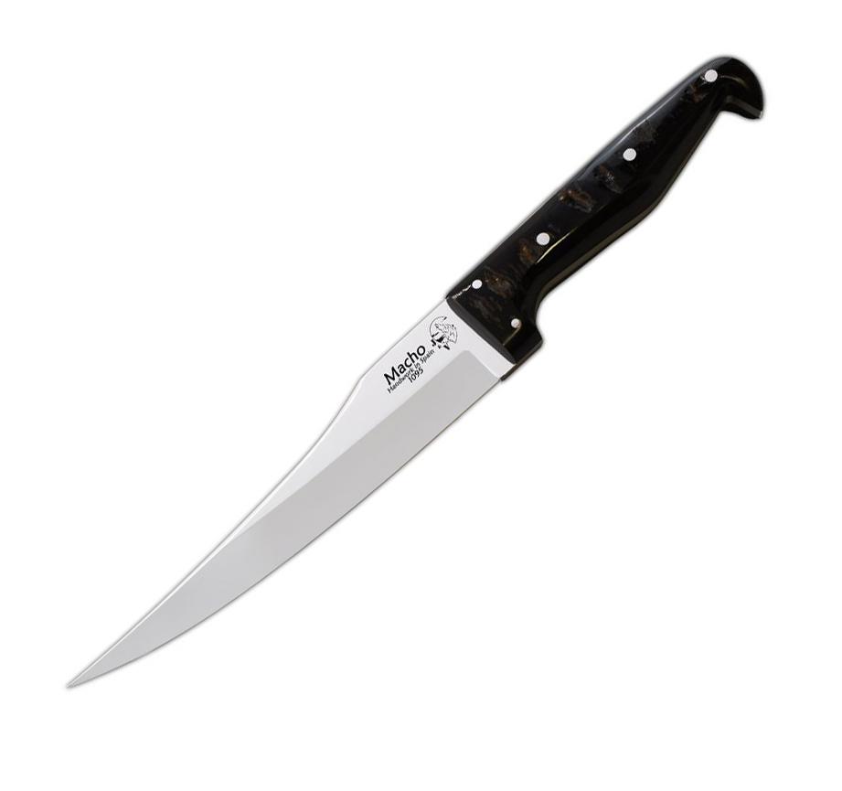 JV Macho riojano cuchillo de caza artesano con mango de asta de carnero