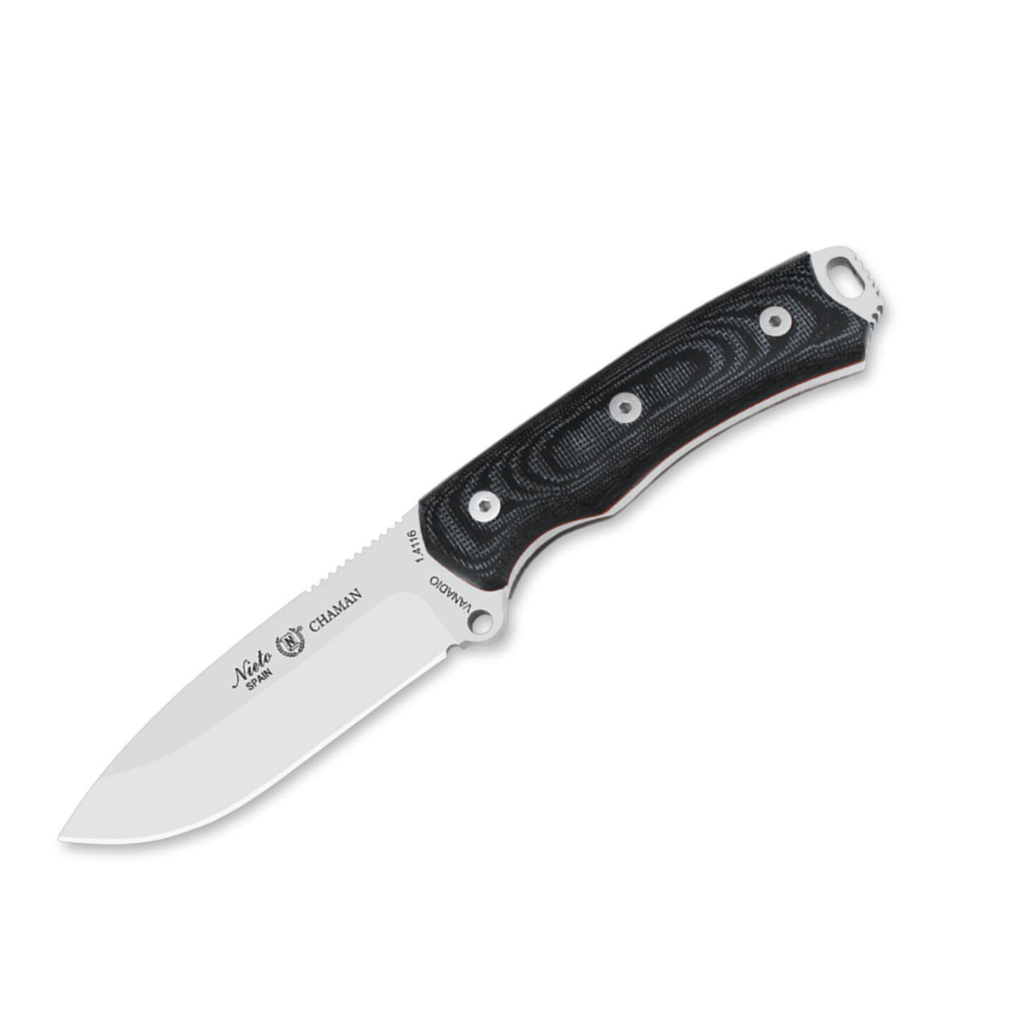 Cuchillo Nieto Chamán con kit plus con mango de micarta negra y ...