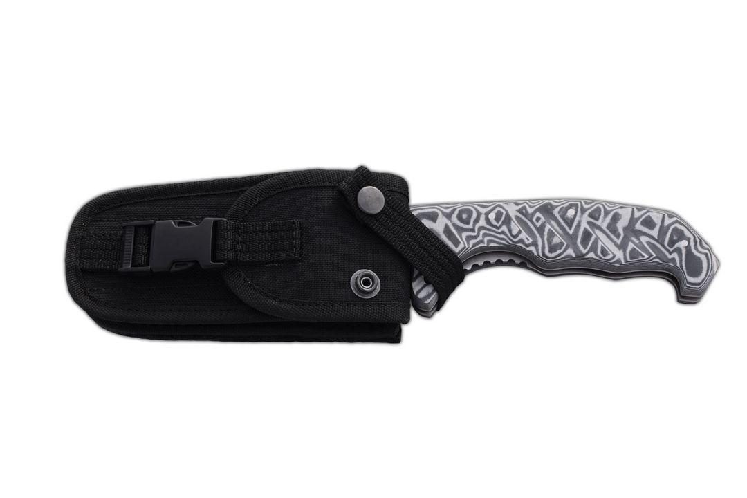 JV Titan XL navaja táctica con mango de micarta gris