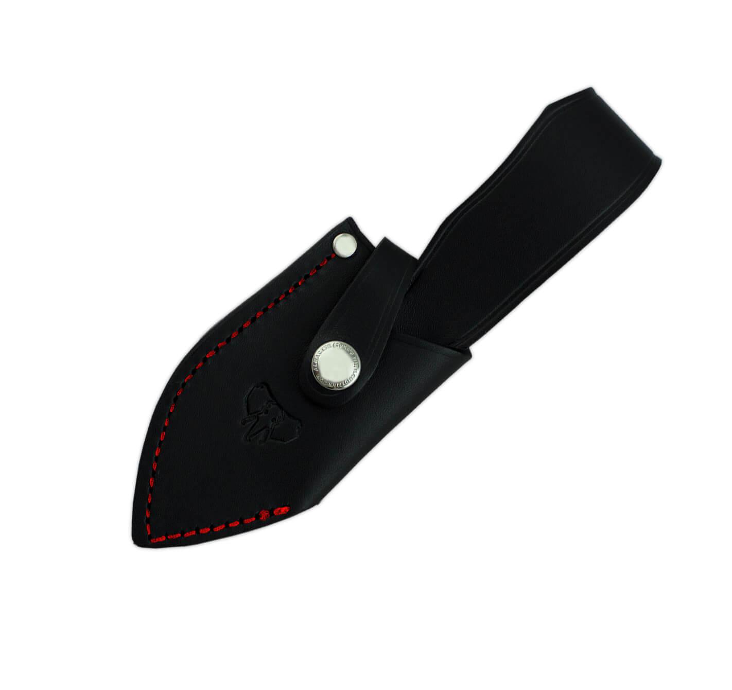 Cuchillo Cudeman Mini Boina Verde. Mango G10 naranja. Acero BÖHLER N-695. Funda cuero