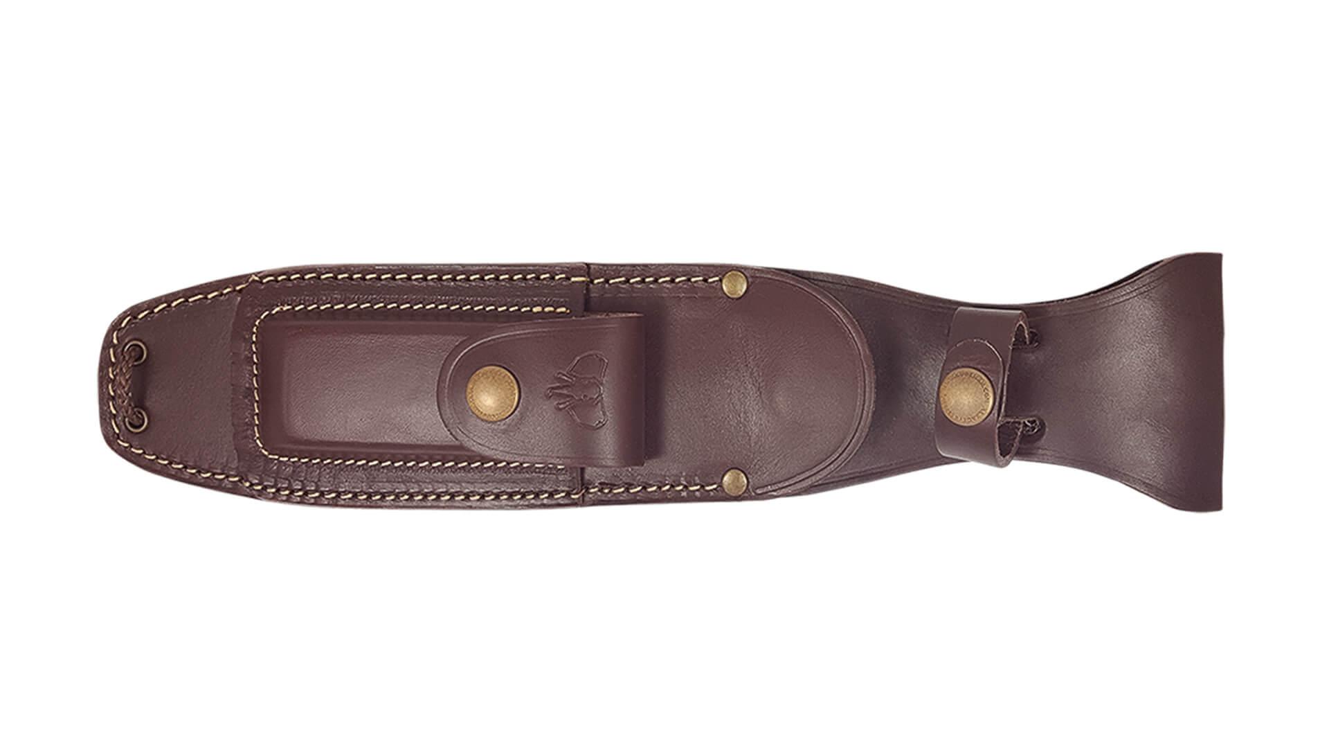 Cudeman Boina Verde con de acero Bohler N695 y mango de micarta marrón en funda de cuero
