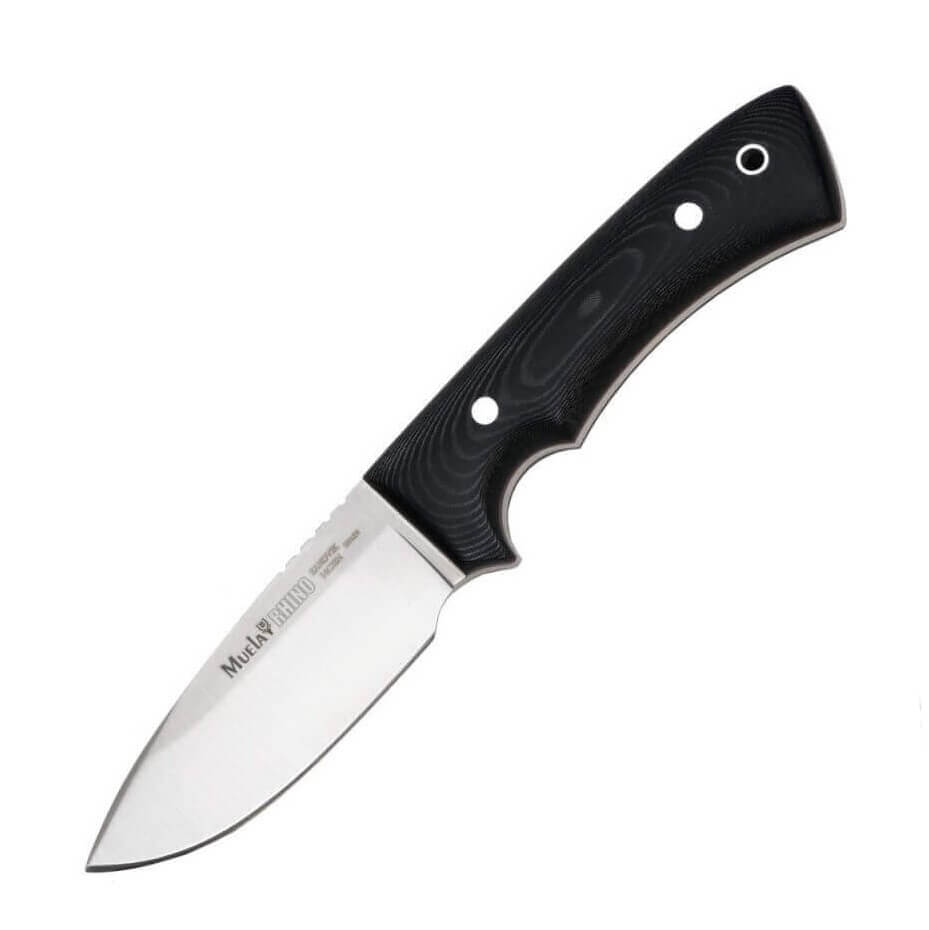 Cuchillo de caza Muela Rhino 9M con cachas de micarta negra y fun...