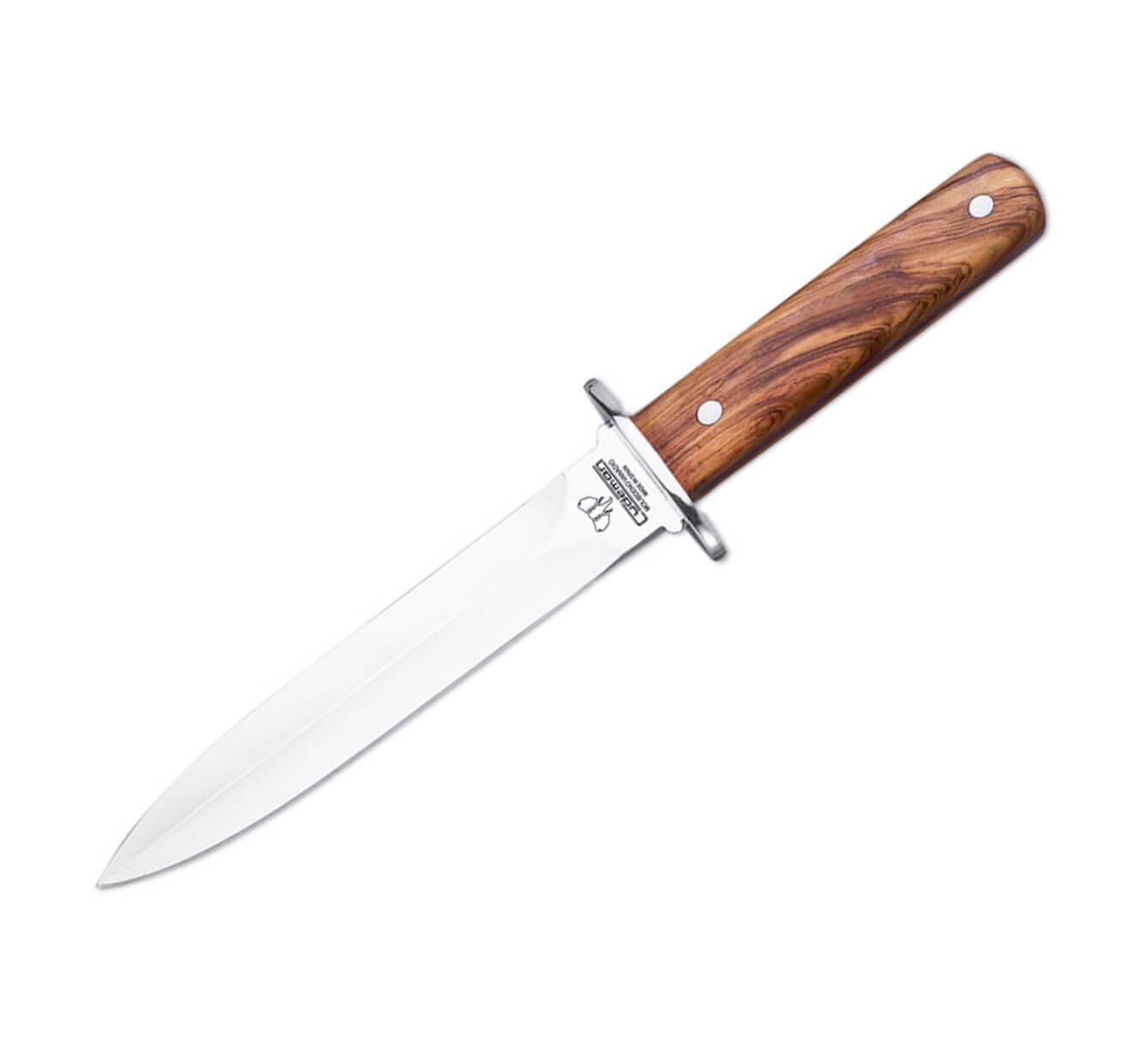 Daga monte Cudeman. Mango de madera de olivo satinado. Hoja 16,5 ...