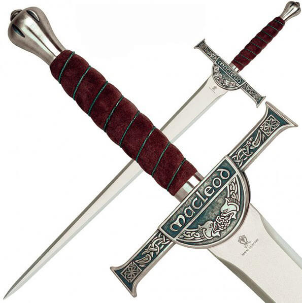 Espada Macleod con empuñadura de terciopelo rojo Marto HI595