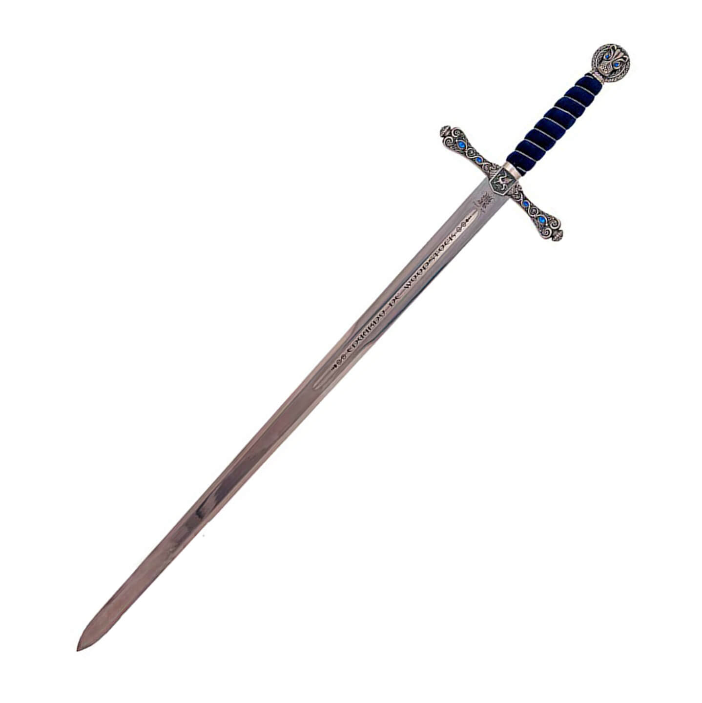 Espada del Príncipe Negro con acabado en plata y empuñadura en ...