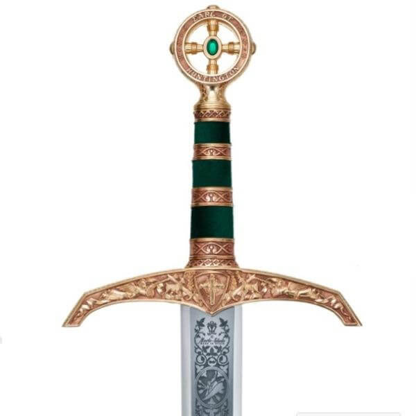 Espada Robin Hood oro con grabado profundo Marto MA754