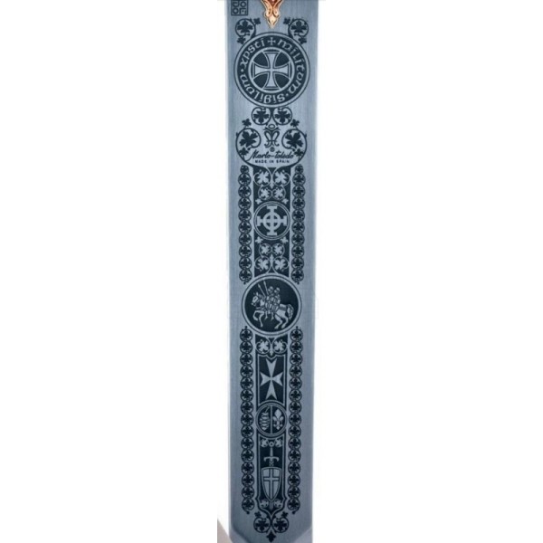 Espada templarios plata con grabado profundo Marto MA584.1