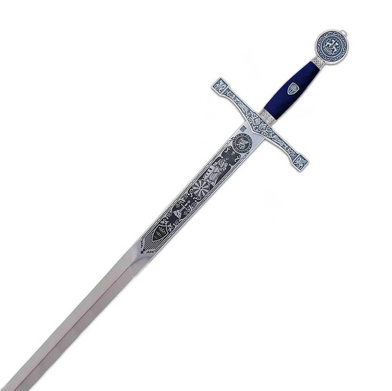 Espada Excálibur plata con grabado profundo Marto MA752.1