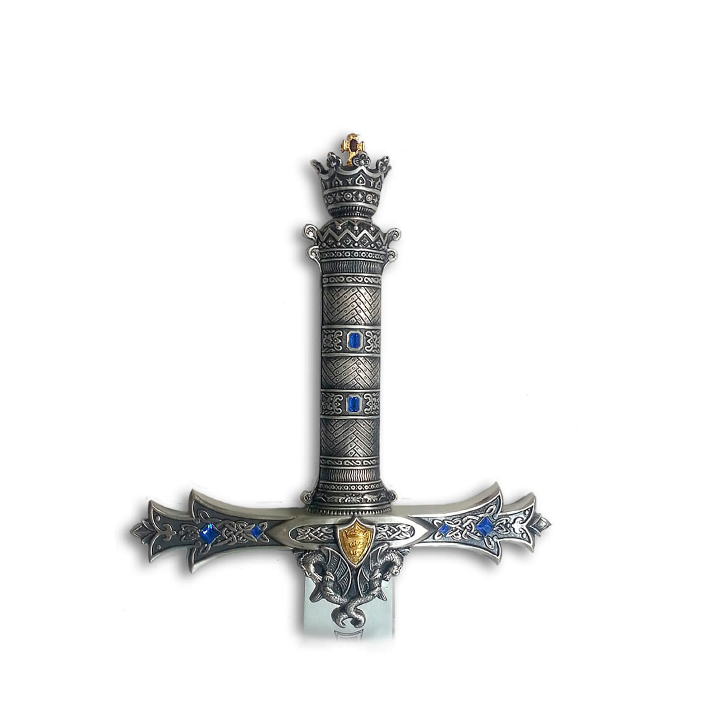 Espada del Rey Arturo con empuñadura bañada en plata y decorada Marto 35001