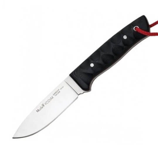 Cuchillo tactico Muela Kodiak con hoja de acero sandvik y mango en micarta negra y funda kydex