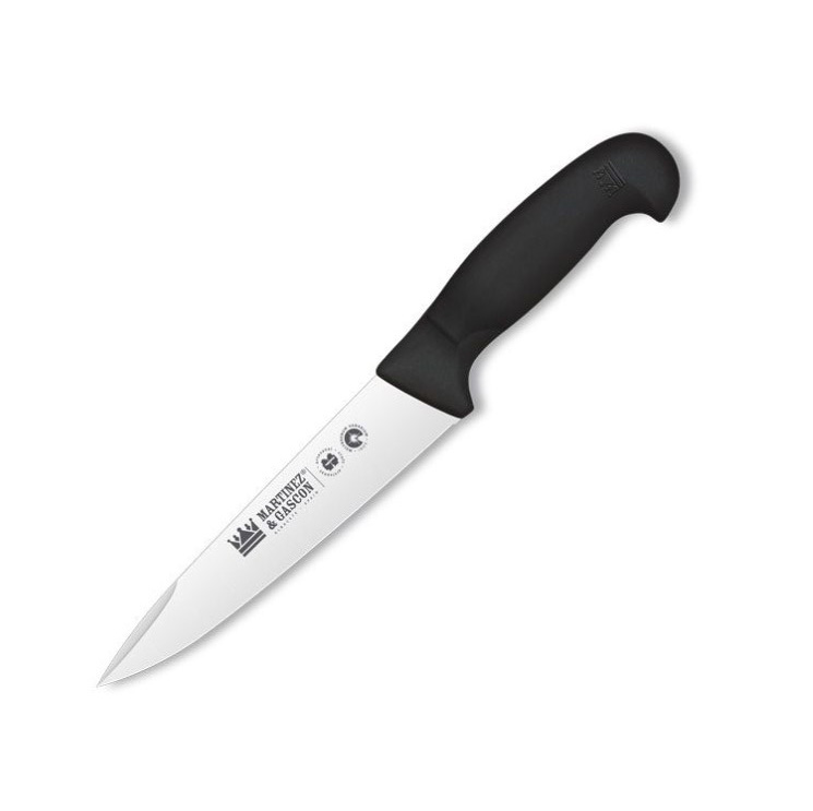 Cuchillo degollador con hoja de 22 cm y mango de polipropileno ne...