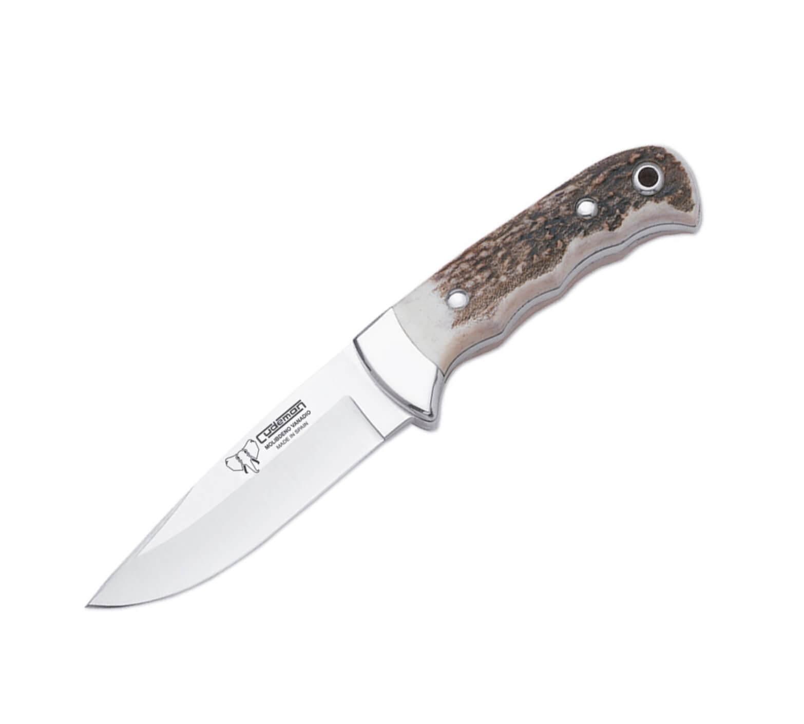 Cuchillo de caza Cudeman con mango de asta de ciervo y virola de ...