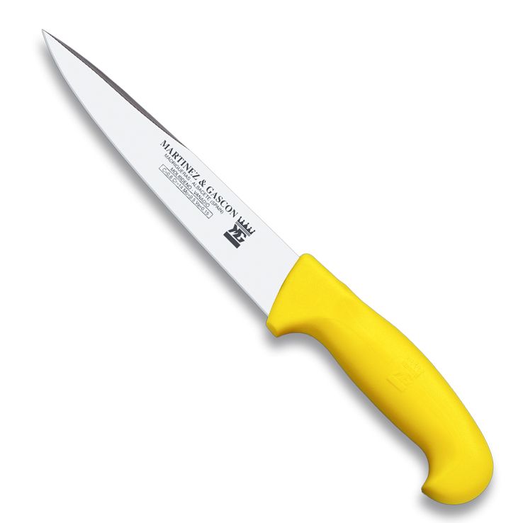 Cuchillo degollador con hoja de 17.5 cm y mango de polipropileno ...