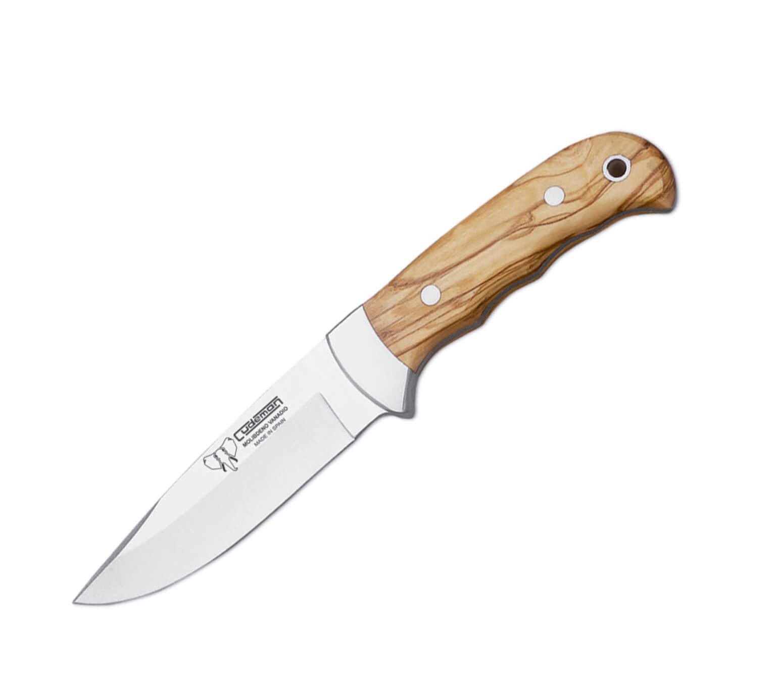 Cuchillo de caza Cudeman con mango de madera de olivo y virola de...