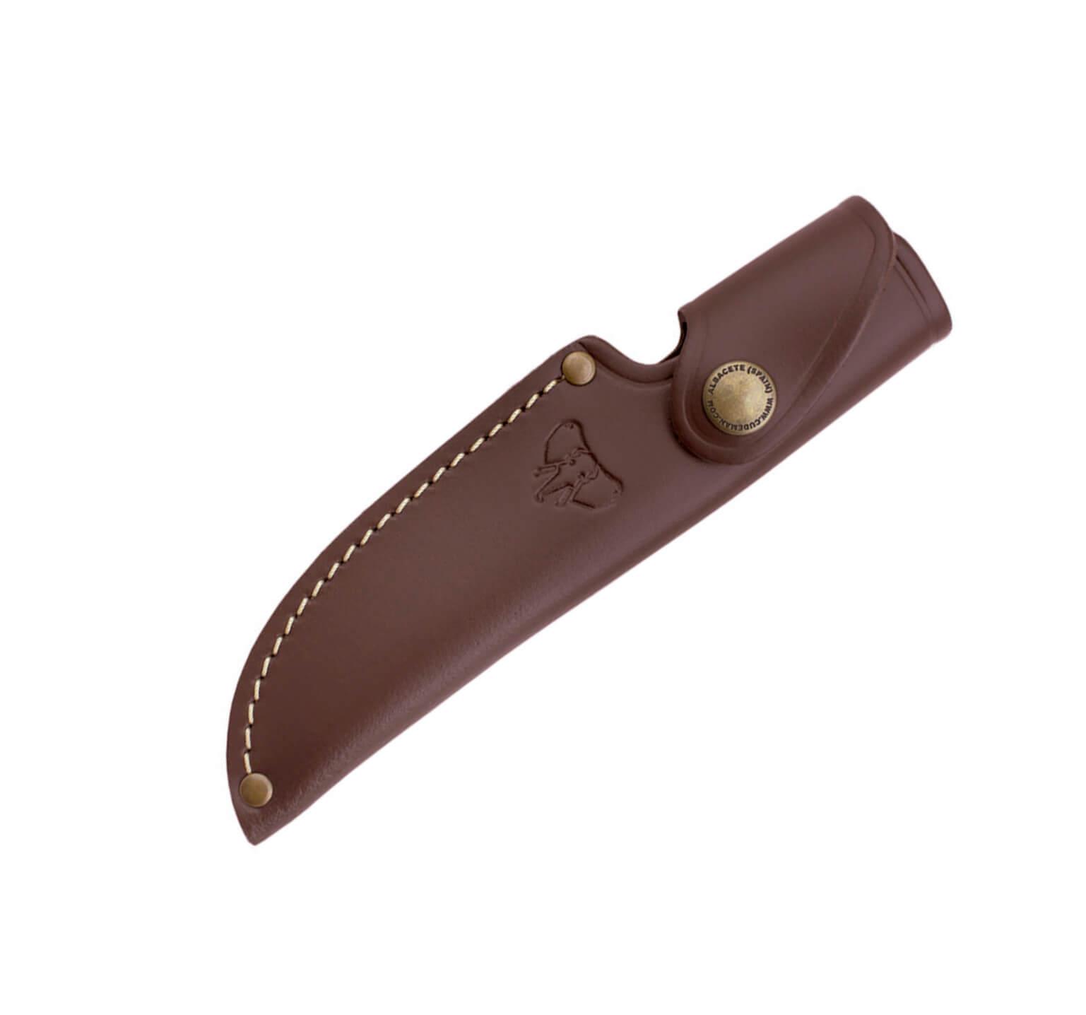 Cuchillo de caza Cudeman con mango de estamina roja y virola de acero