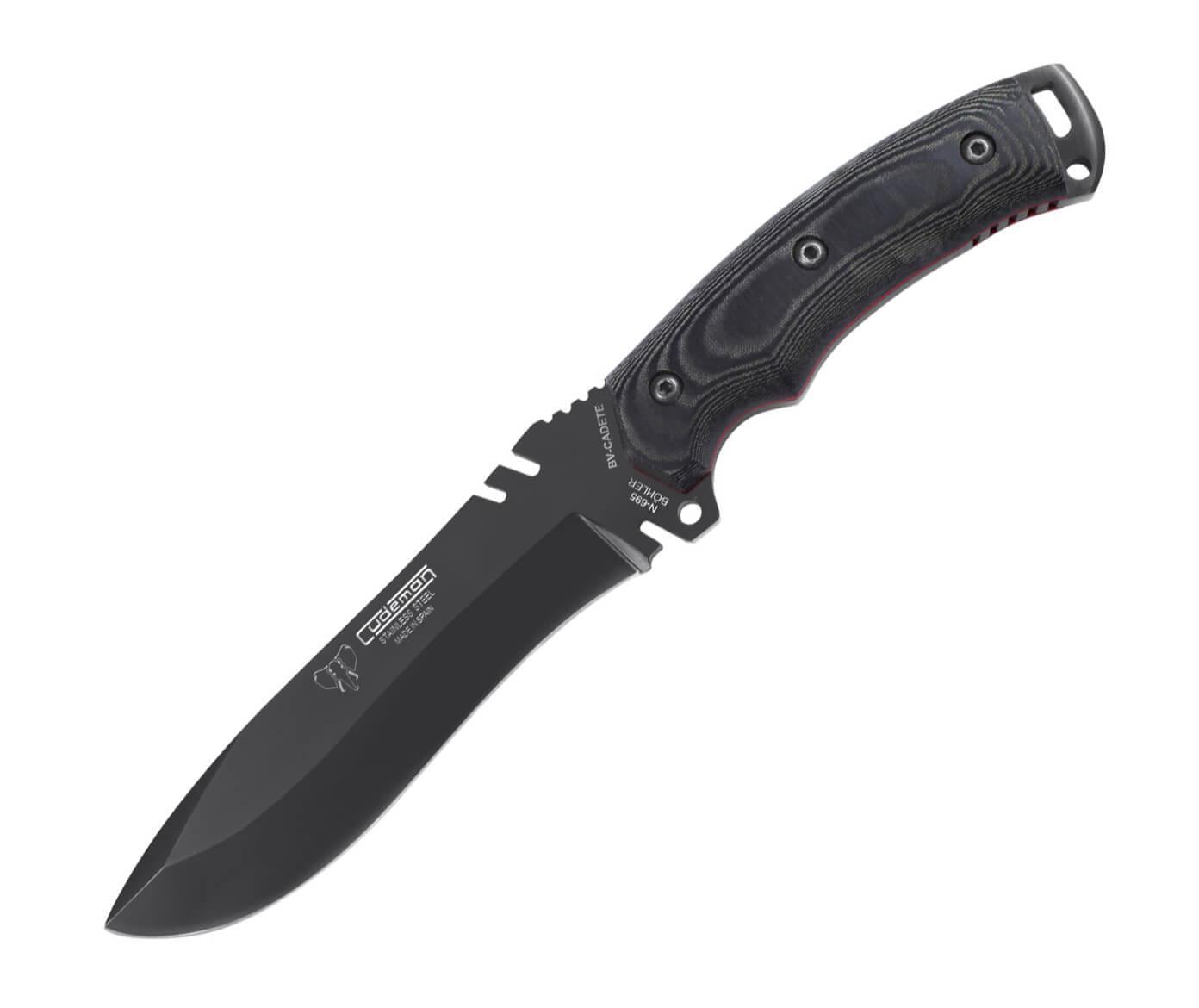 Cuchillo Boina Verde Cadete cachas micarta negra