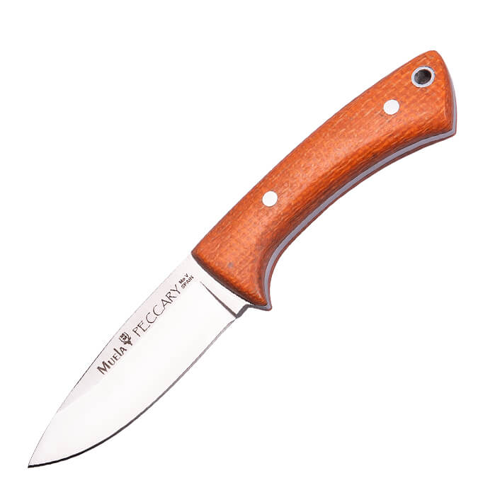 Muela Peccary cuchillo de cuello con hoja de 7 cm y mango de mica...
