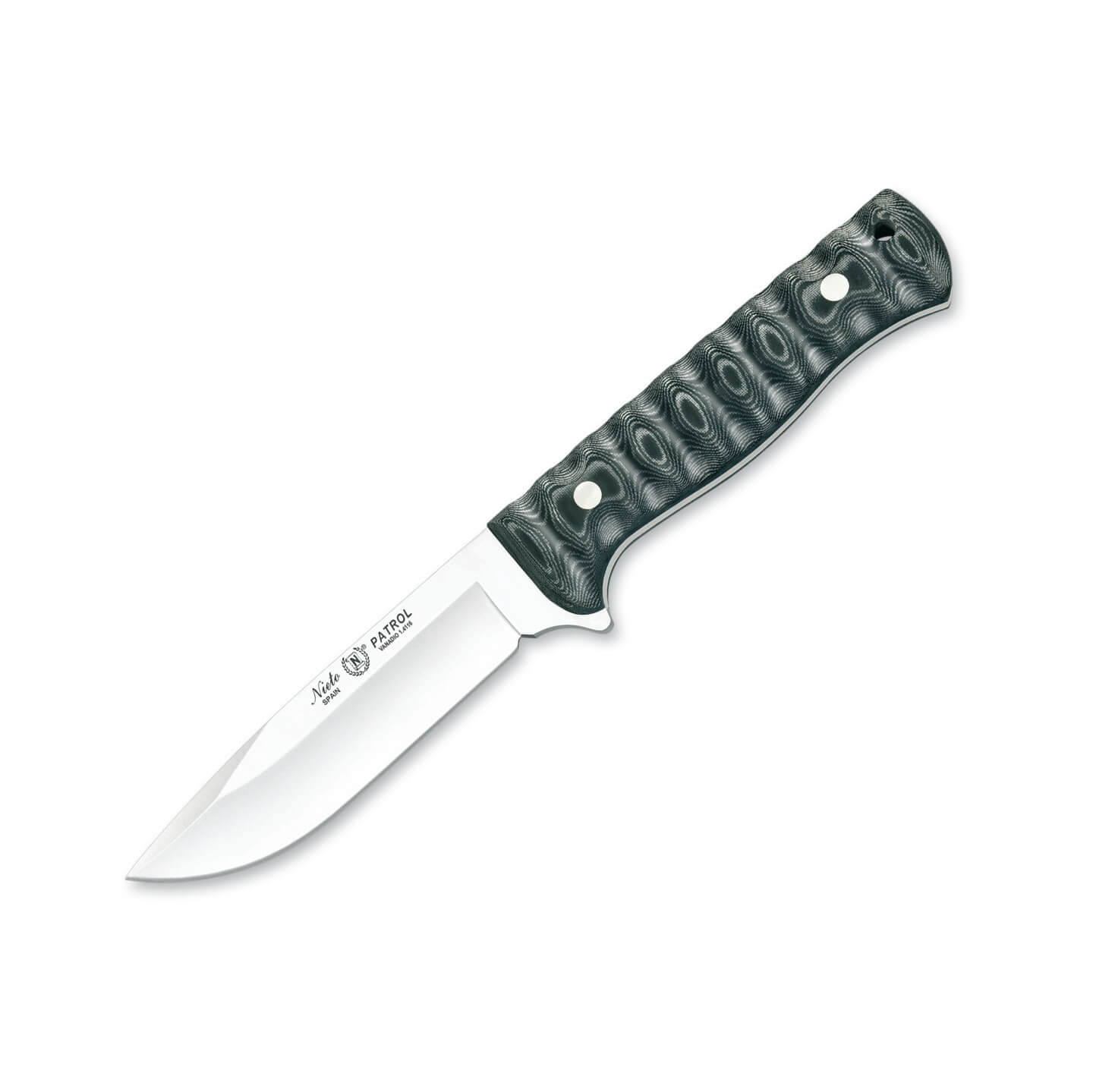 Cuchillo deportivo Nieto Patrol con mango de micarta negra y hoja...