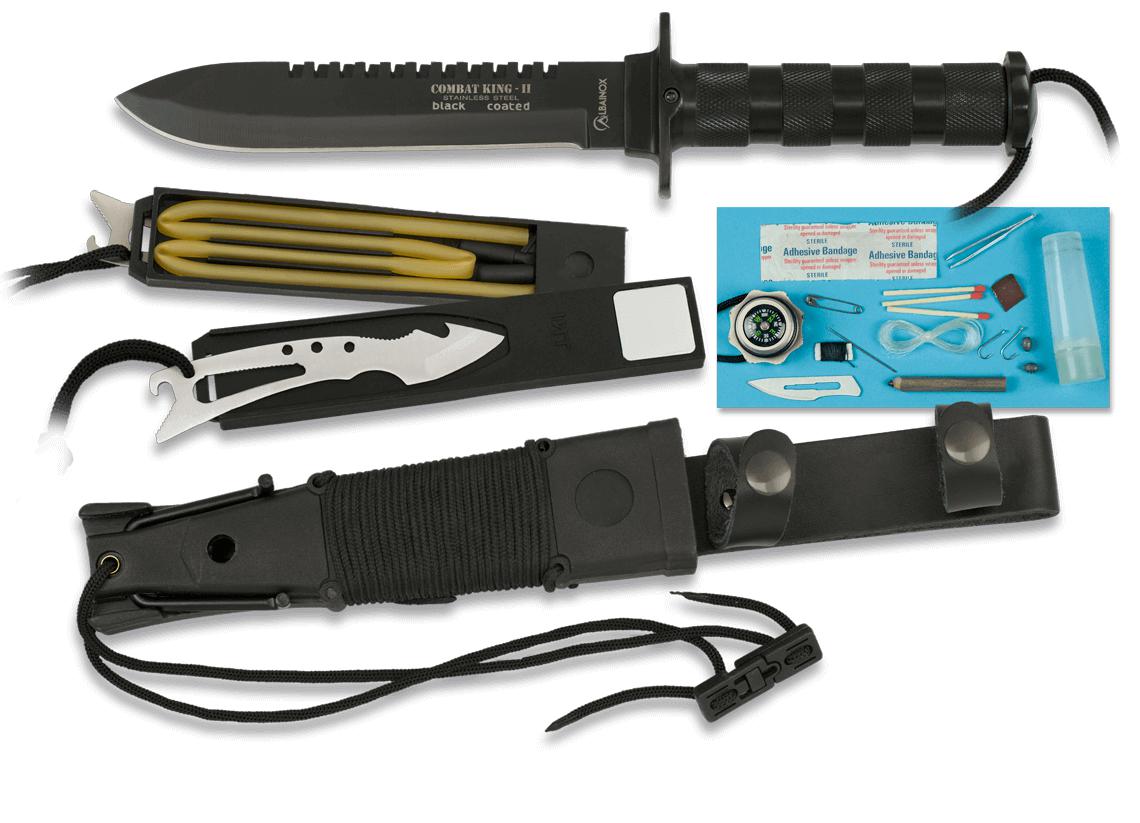 Cuchillo táctico COMBAT KING II de color negro