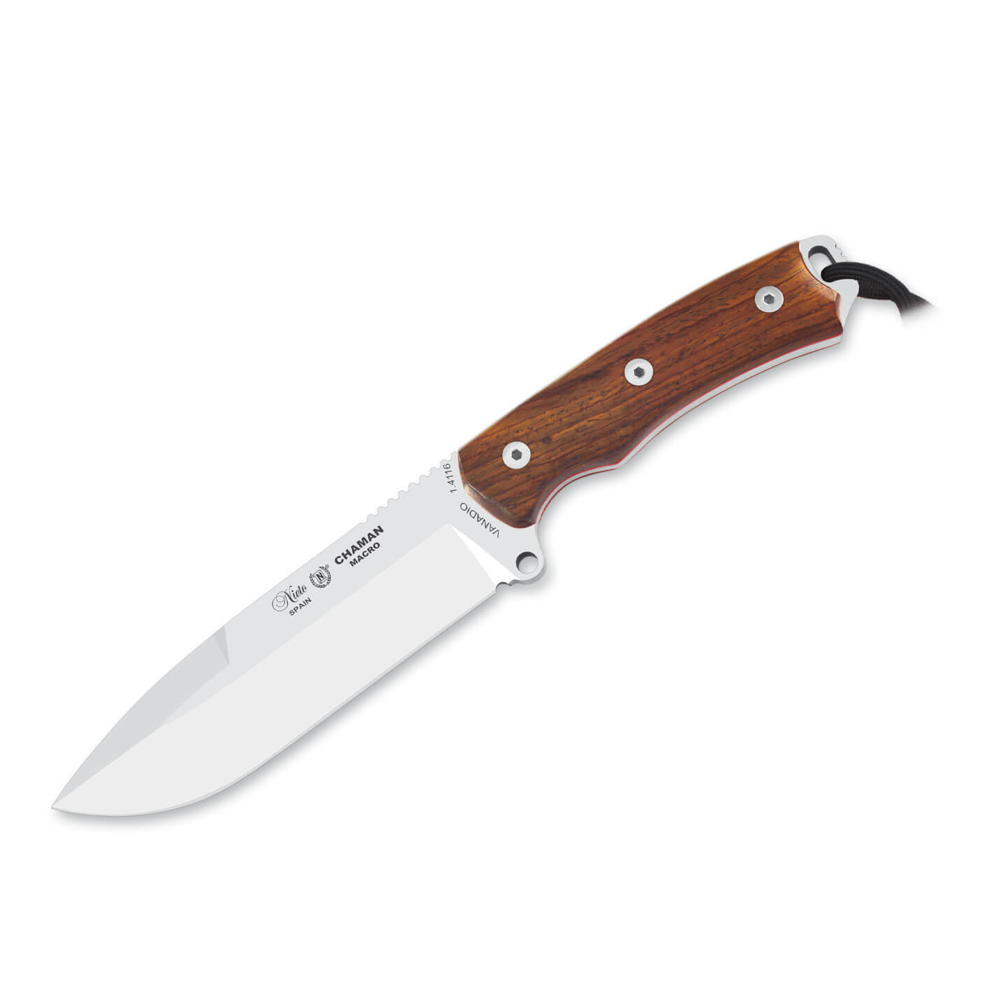 Cuchillo Nieto Chamán Macro con mango de madera de cocobolo y ho...