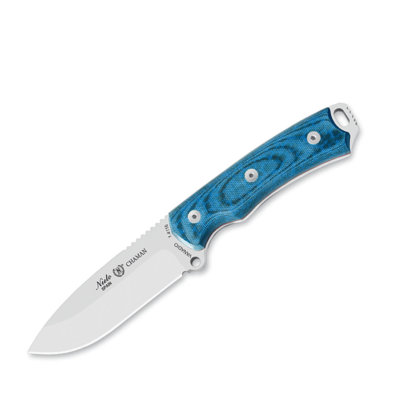 Cuchillo Nieto Chamán con kit con mango de Katex azul y hoja de ...