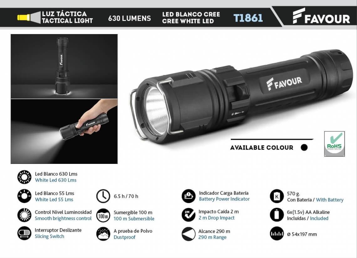 Linterna para buceo sumergible hasta 100 metros con led blanco cr...