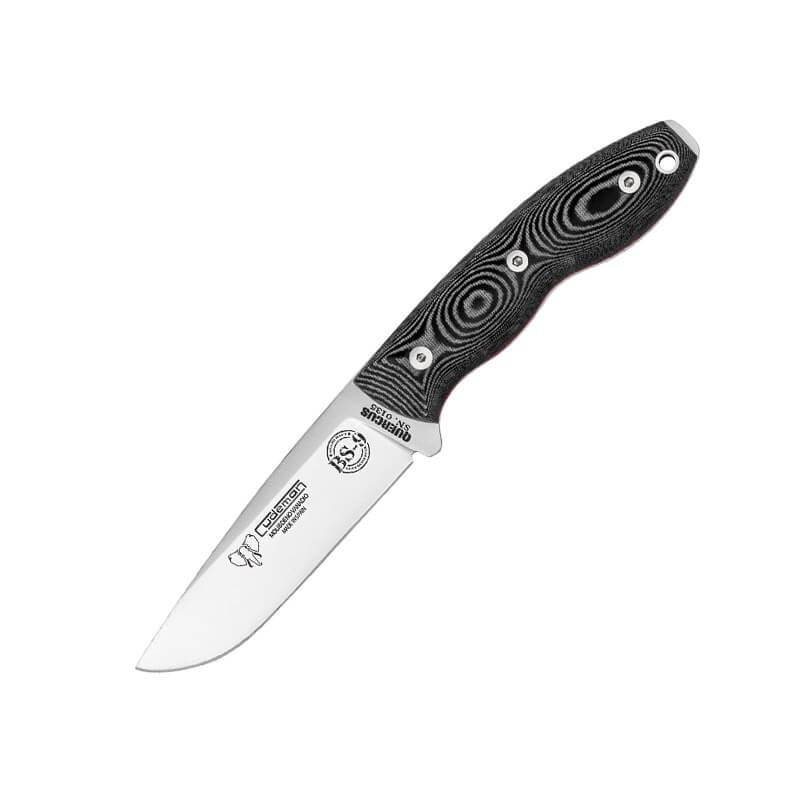 Cuchillo bushcraft BS9 QUERCUS Cudeman. Mango micarta negra. Fund...