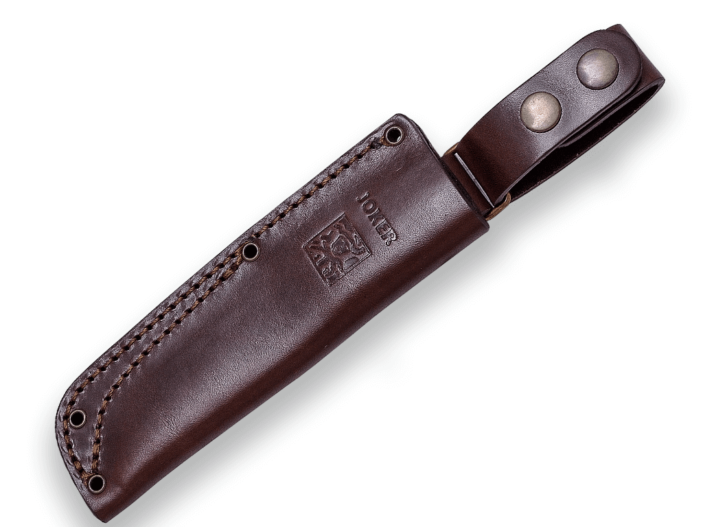 Cuchillo bushcraft Joker BS9 Trampero con mango de micarta beige y hoja de 10 cm