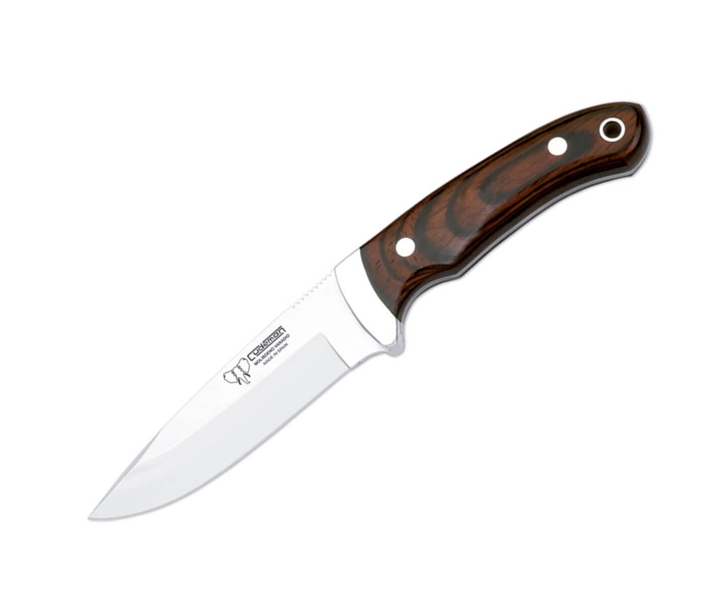 Cuchillo de caza Cudeman con punta drop point 290-R con puño de estamina y hoja de 11 cm