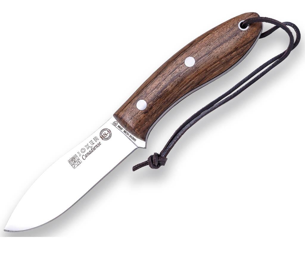 Cuchillo de Bushcraft Joker BS9 Canadiense con mango de madera de...