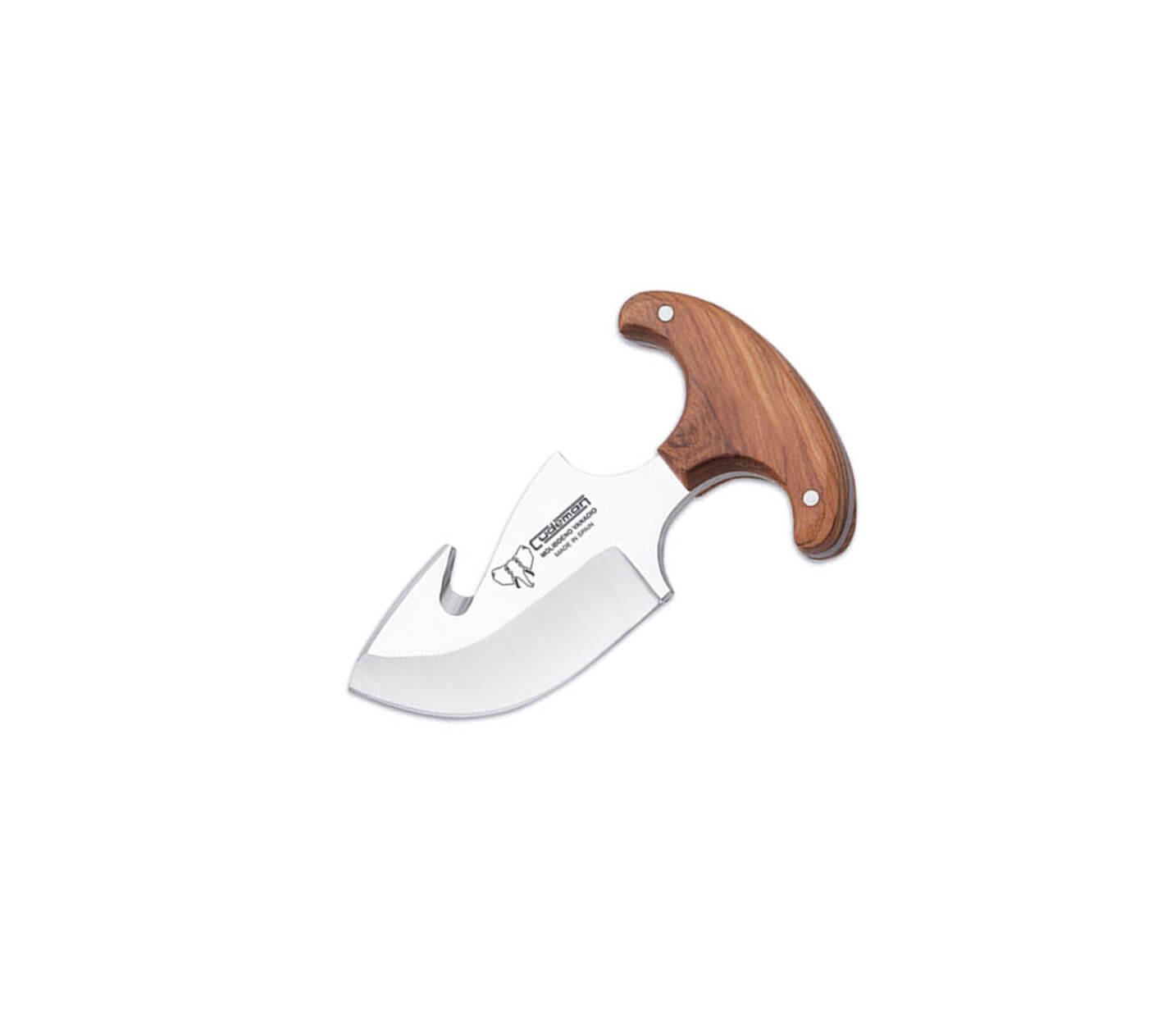 Cuchillo desollador Cudeman con puño de madera de olivo y hoja d...