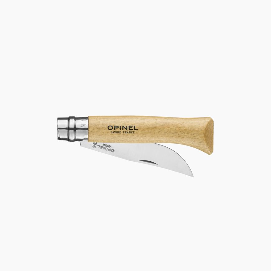 Opinel Nº 10 con hoja de acero inoxidable y mango de madera de haya barnizada