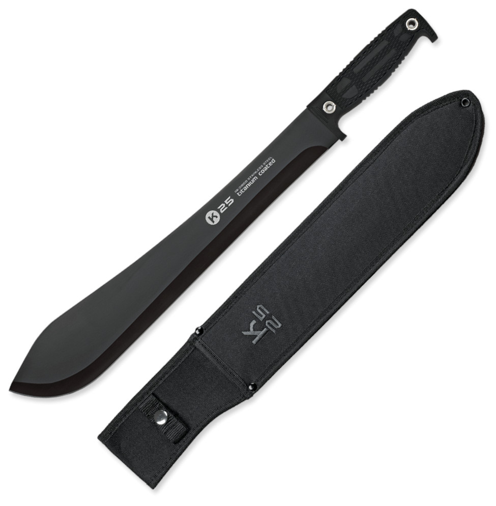 Cortacañas Táctico K25 con funda, hoja de 36 cm, total 49 cm y ...