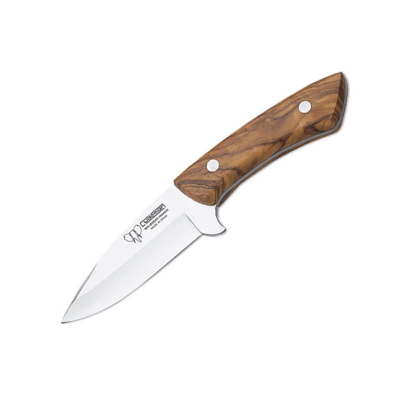 Cuchillo desollador Cudeman con puño en madera de olivo, hoja 8,...