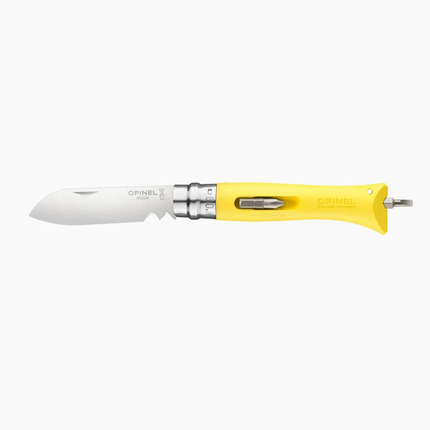 Opinel Nº9 Blister 12 Navajas Bricolaje 6 amarillo + 6 gris